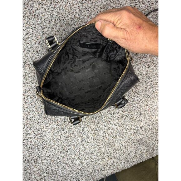 Michael Kors Aria Small Black Studded Satchel Crossbody Handbag - Picture 11 of 11